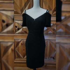 Vintage 1990s Off Shoulder Party Dress Sz 7/8